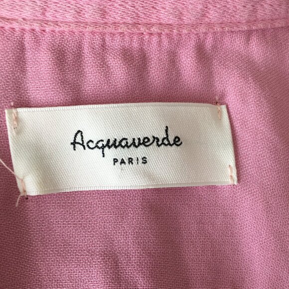 AQUAVERDE Paris Western Style Pink CLYDE Long Sleeve Snap Button Shirt - Picture 2 of 12
